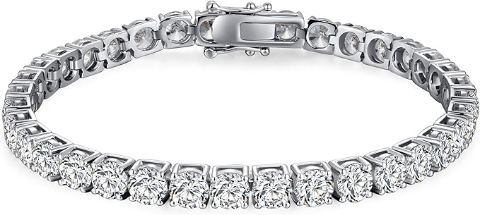 jiamiaoi 18k weißgold plattiert tennis armband damen armband 925 sterling silber armband mit funkelnden 5a+ zirkon diamant tennis armband silber für sie,mutter,freundin jiamiaoi 18k weißgold plattiert tennis armband damen armband 925 sterling silber armband mit funkelnden 5a+ zirkon diamant tennis armband silber für sie,mutter,freundin
